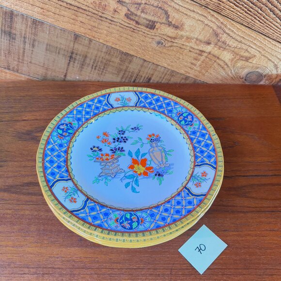 Minton Chinese Garden handpainted floral medium dinner plates - Picture 4 of 5